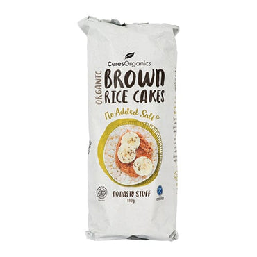 Ceres Organics Brown Rice Cakes No Added Salt 110g